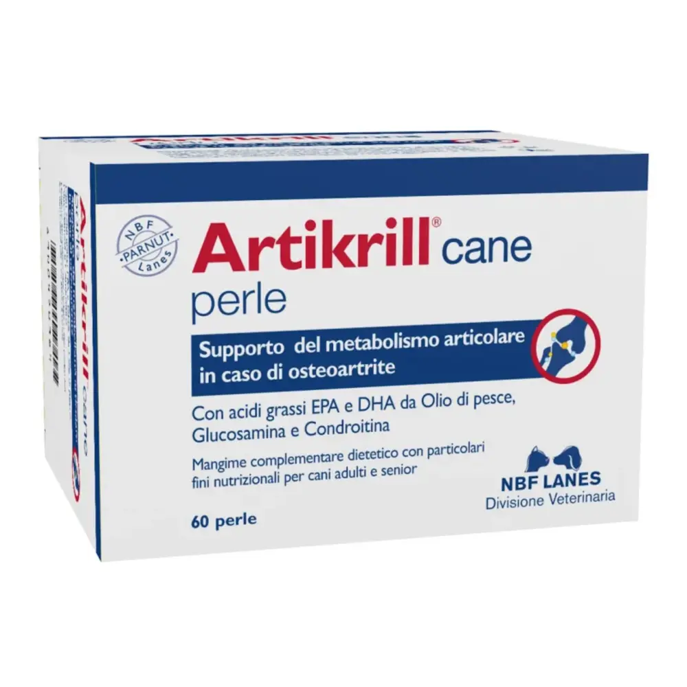 NBF Artikrill Cane - 60 Perle -Contro osteoartrite e problemi articolari per cani